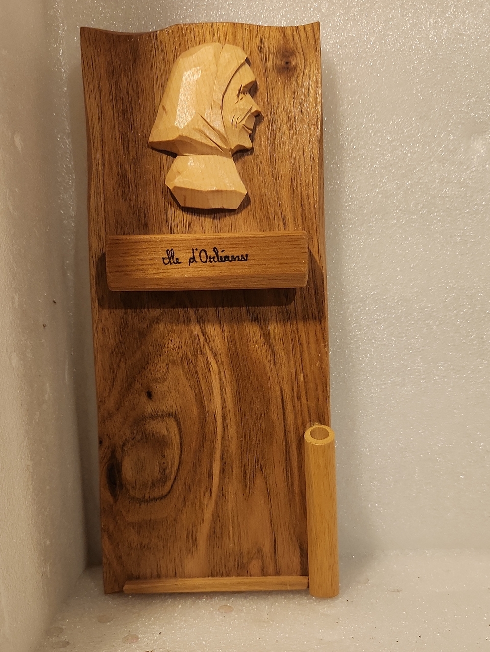 Vintage Rosaire Audet Carved Wood Wall Art - Ile d'Orleans Quebec